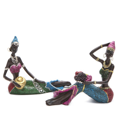 Figurine style africain en résine