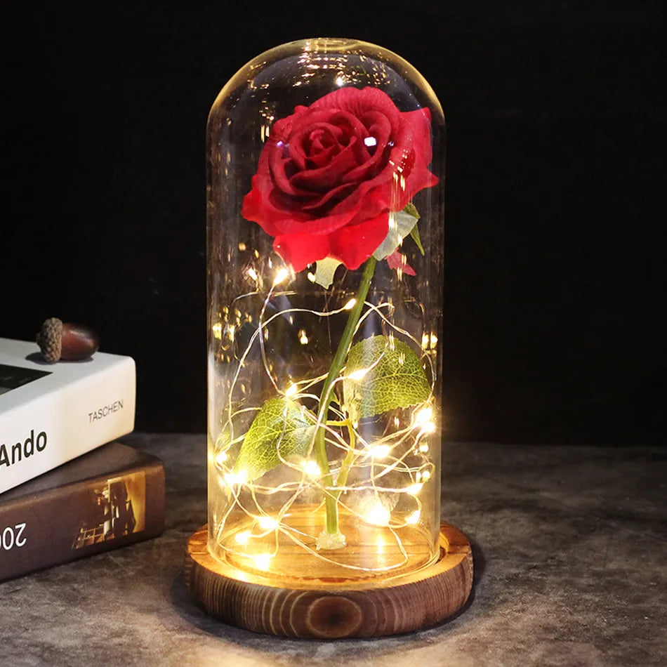 Eternal rose with light