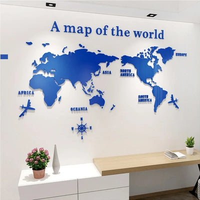 Carte du monde 3D en acrylique