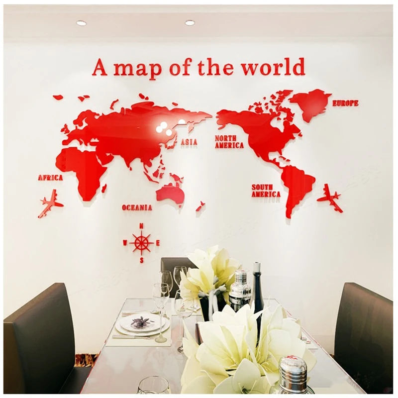 3D acrylic world map